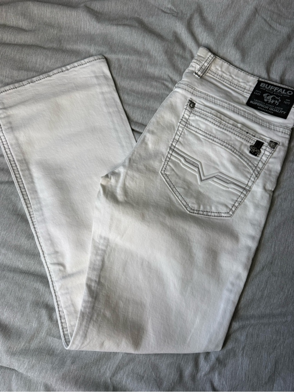 Buffalo David Bitton White Bootcut Men’s Jeans